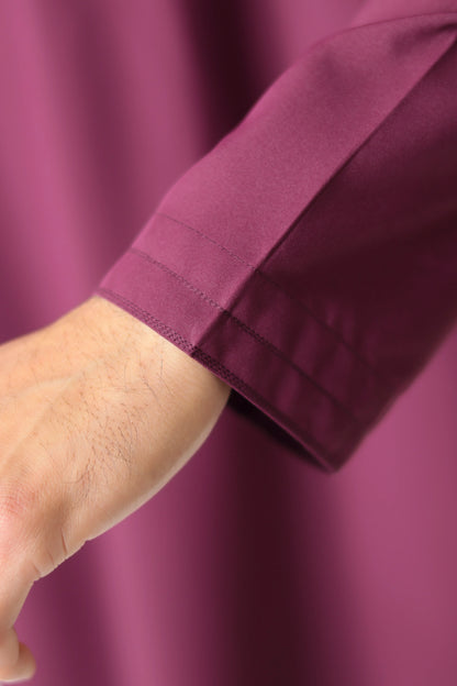 Burgundy Emirati thobe jubbah for men
